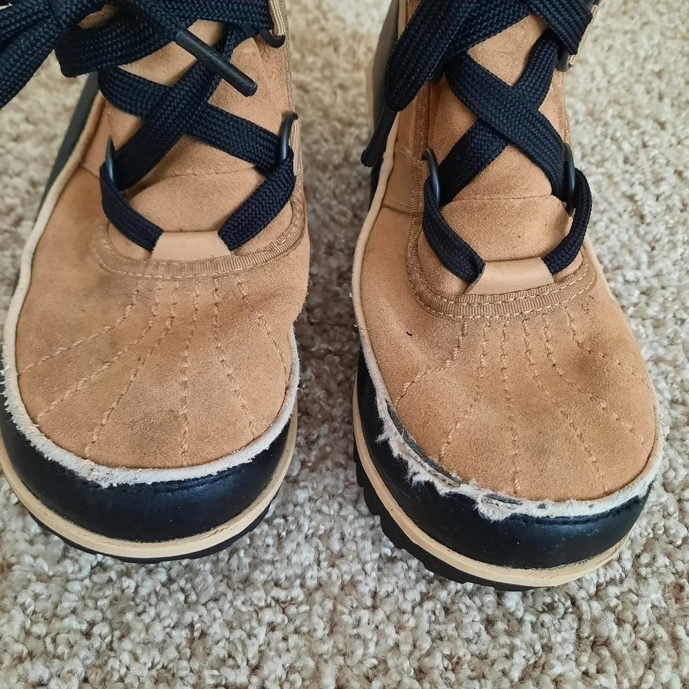 Sorel Tovoli II Suede Curry Tan Waterproof Winter Snow Boots NL2089-373 Size 5